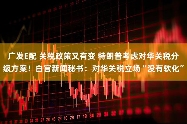 广发E配 关税政策又有变 特朗普考虑对华关税分级方案！白宫新闻秘书：对华关税立场“没有软化”