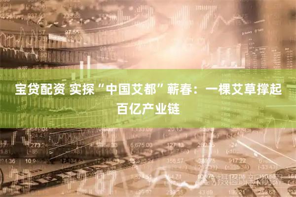 宝贷配资 实探“中国艾都”蕲春：一棵艾草撑起百亿产业链